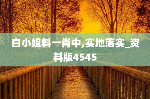 白小姐料一肖中,实地落实_资料版4545