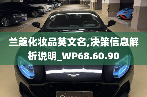 兰蔻化妆品英文名,决策信息解析说明_WP68.60.90