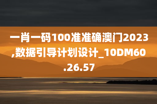 一肖一码100准准确澳门2023,数据引导计划设计_10DM60.26.57