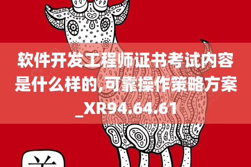 软件开发工程师证书考试内容是什么样的,可靠操作策略方案_XR94.64.61