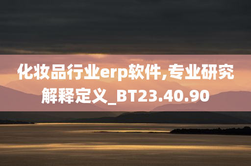 化妆品行业erp软件,专业研究解释定义_BT23.40.90