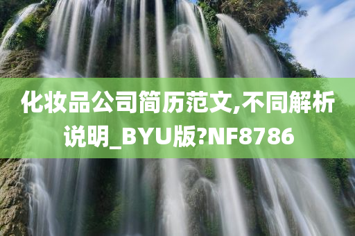 化妆品公司简历范文,不同解析说明_BYU版?NF8786