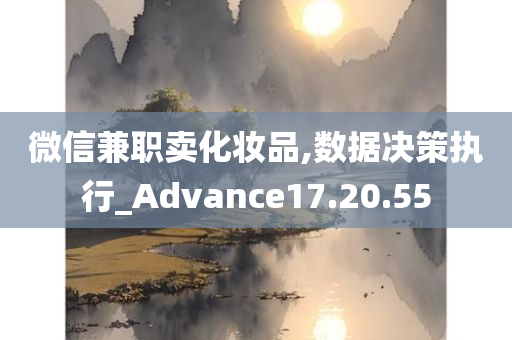 微信兼职卖化妆品,数据决策执行_Advance17.20.55