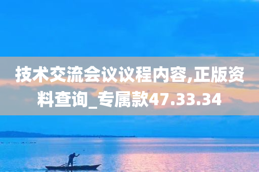 技术交流会议议程内容,正版资料查询_专属款47.33.34