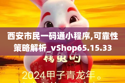 西安市民一码通小程序,可靠性策略解析_vShop65.15.33