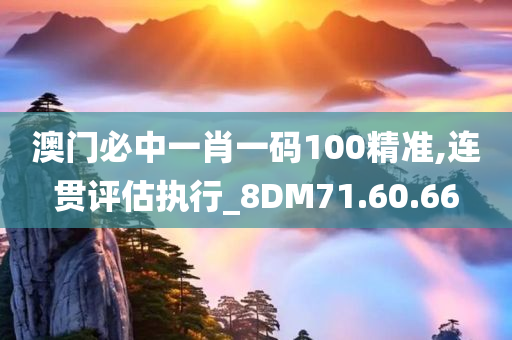 澳门必中一肖一码100精准,连贯评估执行_8DM71.60.66