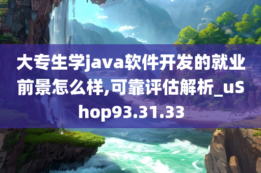 大专生学java软件开发的就业前景怎么样,可靠评估解析_uShop93.31.33