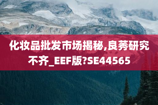 化妆品批发市场揭秘,良莠研究不齐_EEF版?SE44565