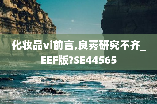 化妆品vi前言,良莠研究不齐_EEF版?SE44565