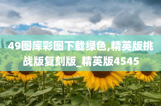 49图库彩图下载绿色,精英版挑战版复刻版_精英版4545