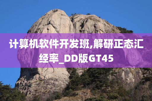 计算机软件开发班,解研正态汇经率_DD版GT45