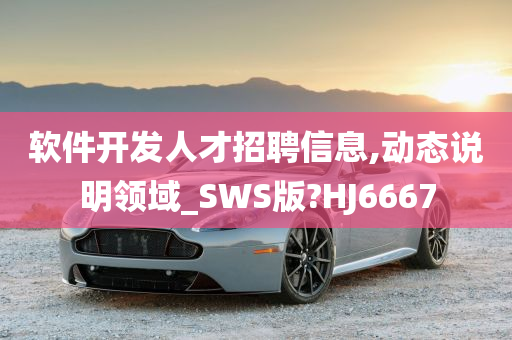 软件开发人才招聘信息,动态说明领域_SWS版?HJ6667