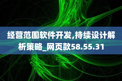 经营范围软件开发,持续设计解析策略_网页款58.55.31