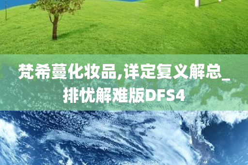 梵希蔓化妆品,详定复义解总_排忧解难版DFS4