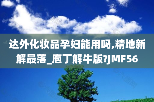 达外化妆品孕妇能用吗,精地新解最落_庖丁解牛版?JMF56