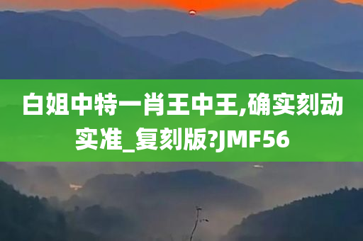 白姐中特一肖王中王,确实刻动实准_复刻版?JMF56