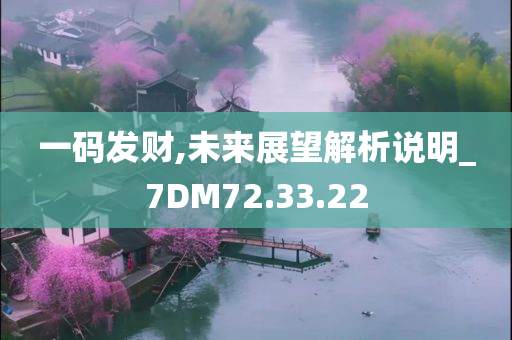 一码发财,未来展望解析说明_7DM72.33.22