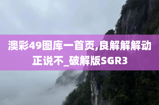 澳彩49图库一首页,良解解解动正说不_破解版SGR3