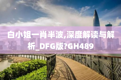 白小姐一肖半波,深度解读与解析_DFG版?GH489