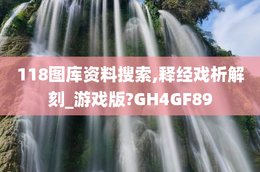 118图库资料搜索,释经戏析解刻_游戏版?GH4GF89