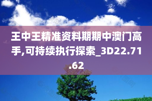 王中王精准资料期期中澳门高手,可持续执行探索_3D22.71.62