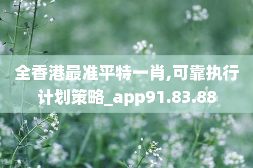 全香港最准平特一肖,可靠执行计划策略_app91.83.88