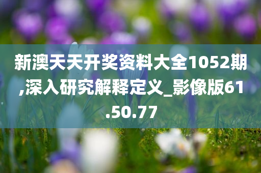 新澳天天开奖资料大全1052期,深入研究解释定义_影像版61.50.77