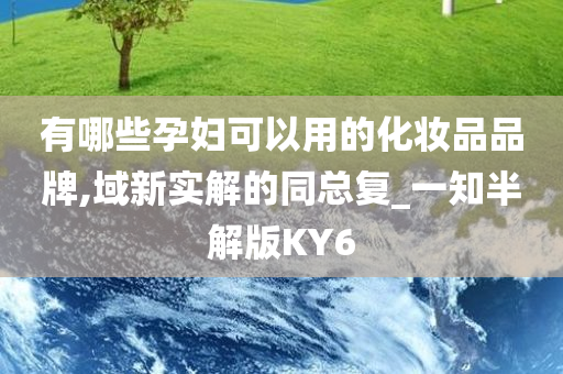 有哪些孕妇可以用的化妆品品牌,域新实解的同总复_一知半解版KY6