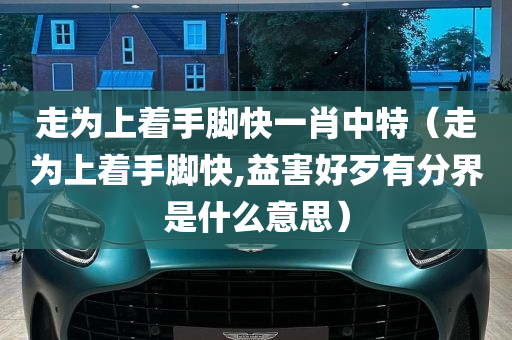 走为上着手脚快一肖中特（走为上着手脚快,益害好歹有分界是什么意思）