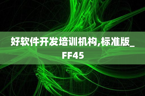 好软件开发培训机构,标准版_FF45