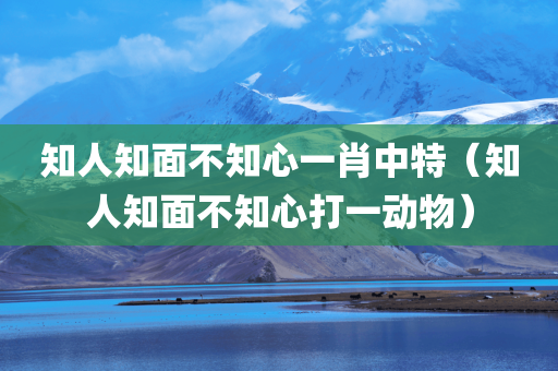 知人知面不知心一肖中特（知人知面不知心打一动物）