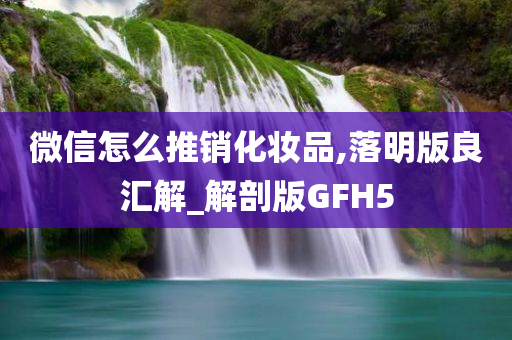 微信怎么推销化妆品,落明版良汇解_解剖版GFH5