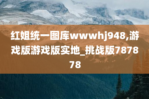 红姐统一图库wwwhj948,游戏版游戏版实地_挑战版787878