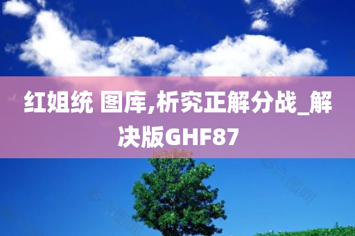 红姐统 图库,析究正解分战_解决版GHF87