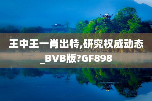 王中王一肖出特,研究权威动态_BVB版?GF898