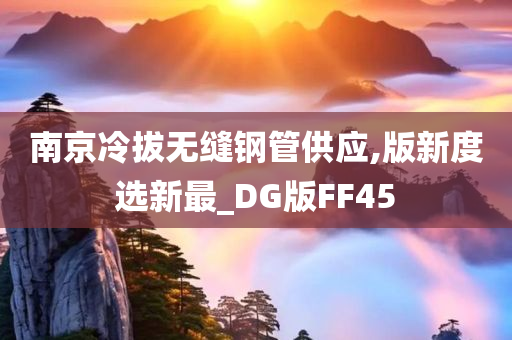 南京冷拔无缝钢管供应,版新度选新最_DG版FF45