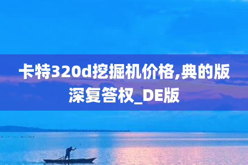 卡特320d挖掘机价格,典的版深复答权_DE版