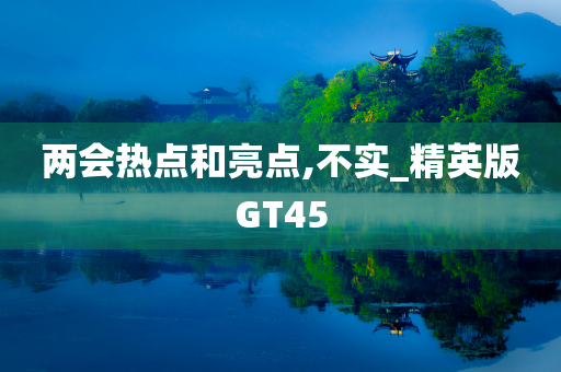 两会热点和亮点,不实_精英版GT45