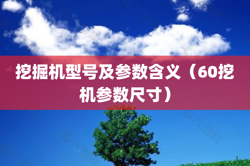 挖掘机型号及参数含义（60挖机参数尺寸）