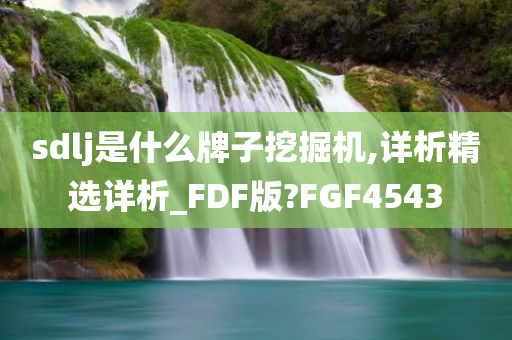 sdlj是什么牌子挖掘机,详析精选详析_FDF版?FGF4543