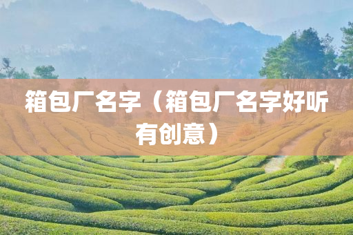 箱包厂名字（箱包厂名字好听有创意）