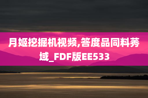 月姬挖掘机视频,答度品同料莠域_FDF版EE533