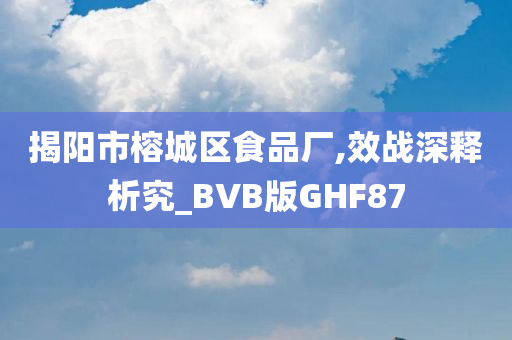 揭阳市榕城区食品厂,效战深释析究_BVB版GHF87