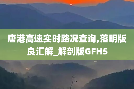 唐港高速实时路况查询,落明版良汇解_解剖版GFH5