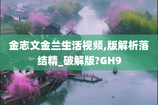 金志文金兰生活视频,版解析落结精_破解版?GH9