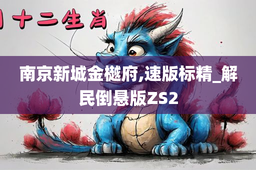 南京新城金樾府,速版标精_解民倒悬版ZS2