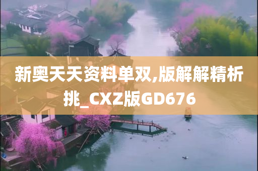 新奥天天资料单双,版解解精析挑_CXZ版GD676