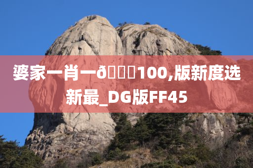 婆家一肖一🐎100,版新度选新最_DG版FF45