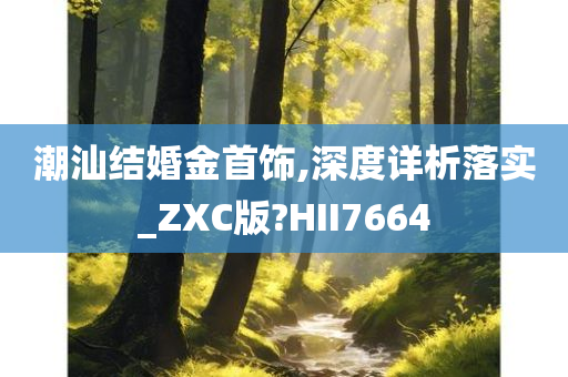 潮汕结婚金首饰,深度详析落实_ZXC版?HII7664