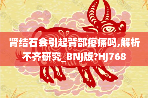 肾结石会引起背部疼痛吗,解析不齐研究_BNJ版?HJ768